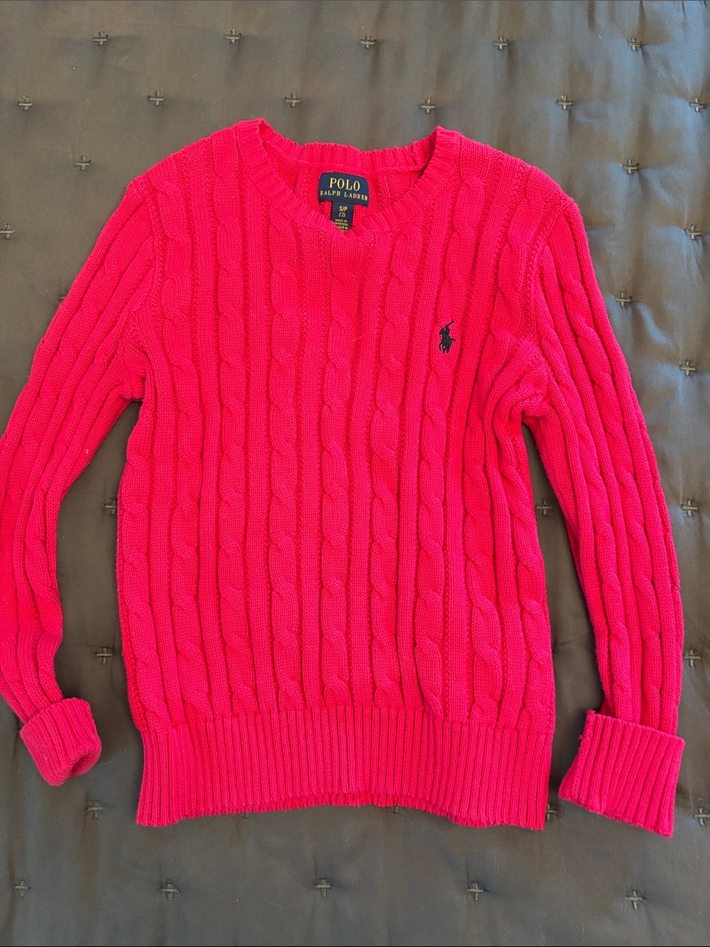 Polo RL Girls Pink Sweater